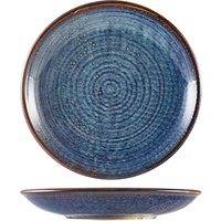 Terra Porcelain Aqua Blue Deep Coupe Plate 25cm - Pack of 6