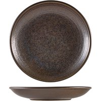 Terra Porcelain Black Deep Coupe Plate 25cm - Pack of 6