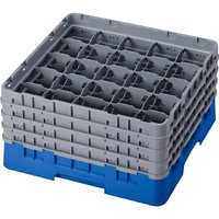Cambro Camrack Blue 25 Compartments Max Glass Height 215mm