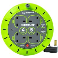 Status 4 Socket Cable Reel with Thermal Cut Out 13Amp 5m