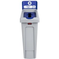 Rubbermaid Slim Jim Paper & Card Recycling Station Blue 87Ltr