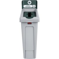 Rubbermaid Slim Jim Mixed Recycling Station Green 87Ltr