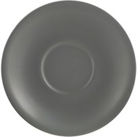 Genware Porcelain Matt Grey Saucer 16cm/ 6.25" - Pack of 6