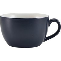 GenWare Porcelain Matt Blue Bowl Shaped Cup 25cl/ 8.75oz - Pack of 6