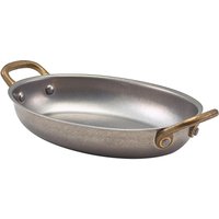 GenWare Vintage Steel Oval Dish 18.5 x 13.5cm - Pack of 6