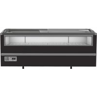 CombiSteel Supermarket Chest Freezer Front Glass Black 2125 Litre