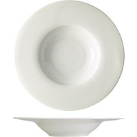 Genware Porcelain Wide Rim Pasta Plate 30cm/ 12" - Pack of 6