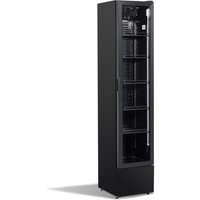 Combisteel NAP-150 Narrow Black Glass-Door Refrigerator - 150 L