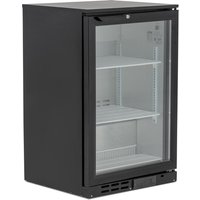 BLIZZARD Single Hinged Glass Door Bottle Cooler Black BAR1