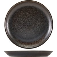Terra Porcelain Black Coupe Plate 24cm - Pack of 6