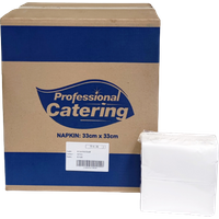 Professional Catering White Napkin 2ply 1/8 Fold 33x33cm