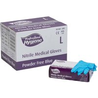 Professional Hygiene Blue Powder Free Nitrile Gloves-S/M/L/XL