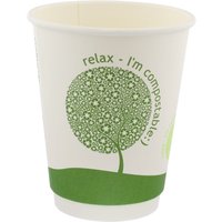 16oz Compostable Double Wall White/printed Cup