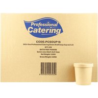Professional Catering Kraft 16oz Soup Cup & Lid