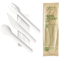 Vegware Compostable Paper Cutlery Kit 4in1 (250 Pack)