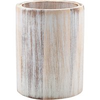 GenWare White Wash Acacia Wood Cutlery Cylinder