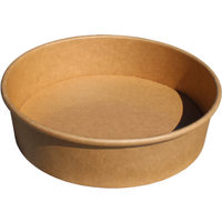 900ml Kraft Bowls PE (KB2) (6x50) - GO