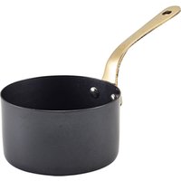 GenWare Black Vintage Steel Mini Sauce Pan 9 x 5.25cm - Pack of 6