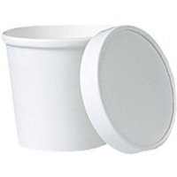 26oz White Soup Cup & Lid
