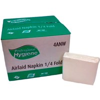 Airlaid Napkin White 1/4 Fold 40cm X 40cm 1ply