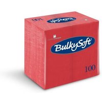 BulkySoft 40x40cm Red 2ply 8 fold Dinner Napkin (20x100)