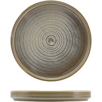 Terra Porcelain Matt Grey Low Presentation Plate 18cm - Pack of 6