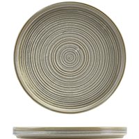 Terra Porcelain Matt Grey Low Presentation Plate 25cm - Pack of 6