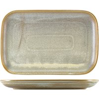 Terra Porcelain Matt Grey Rectangular Plate 34.5 x 23.5cm - Pack of 6