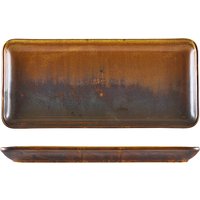 Terra Porcelain Rustic Copper Narrow Rectangular Platter 31 x 14cm - Pack of 6