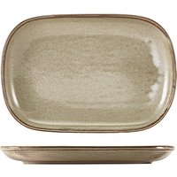 Terra Porcelain Grey Rectangular Plate 24 x 16.5cm - Pack of 12