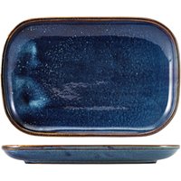 Terra Porcelain Aqua Blue Rectangular Plate 24 x 16.5cm - Pack of 12