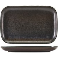 Terra Porcelain Black Rectangular Plate 34.5 x 23.5cm - Pack of 6