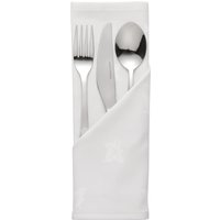 Mitre Luxury Luxor Cotton Napkins Ivy Leaf White 550 x 550mm (10 pack)