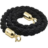 Barrier Rope Black- Brass Plated Ends