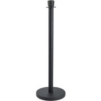 Genware Black Barrier Post - Pack of 2