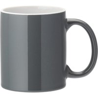 Utopia Pure White Straight-Sided Mugs Grey 340ml (12 Pack)