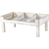 White Wash Wooden Display Crate Stand