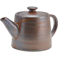 Terra Porcelain Rustic Copper Teapot 50cl/ 17.6oz - Pack of 6