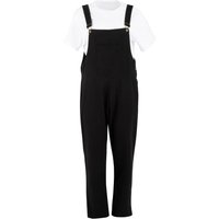Southside Bib & Brace Cotton Canvas Dungarees Cotton Black S