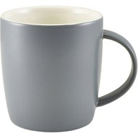 GenWare Porcelain Matt Grey Cosy Mug 35cl/ 12.3oz - Pack of 6