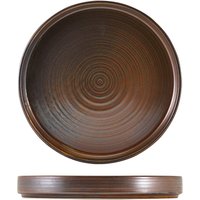 Terra Porcelain Rustic Copper Presentation Plate 26cm - Pack of 6