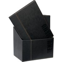 Securit Contemporary Menu Covers and Storage Box A4 Black (Pack of 20)
