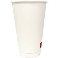 16oz White Matt PE DW Hot Cups (20x25)