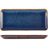 Terra Porcelain Aqua Blue Narrow Rectangular Platter 31 x 14cm - Pack of 6