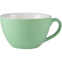 Genware Porcelain Green Bowl Shaped Cup 34cl/ 12oz - Pack of 6