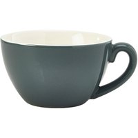 Genware Porcelain Grey Bowl Shaped Cup 34cl/ 12oz - Pack of 6
