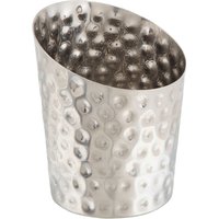 Hammered Stainless Steel Angled Cone 9.5 x 11.6cm (Dia x H) - Pack of 12