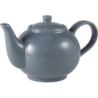 Genware Porcelain Grey Teapot 45cl/ 15.75oz - Pack of 6