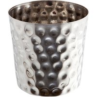 Hammered Stainless Steel Serving Cup 8.5 x 8.5cm - Pack of 12