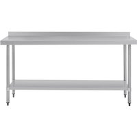 Vogue Stainless Steel Prep Table with Upstand 1800mm
